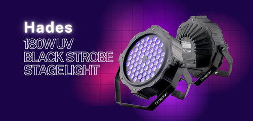 Hades 180W UV Black Strobe Stage Light